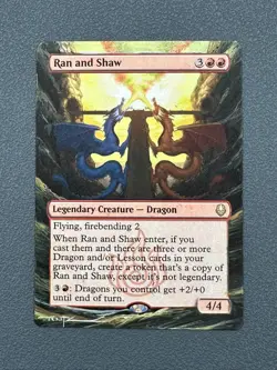 Ran and Shaw MTG Avatar: The Last Airbender Hand Painted Full Altered Art Tentz - Image 1