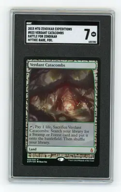 VERDANT CATACOMBS ZENDIKAR EXPEDITIONS FOIL SGC7 NEAR-MINT MAGIC THE GATHERING - Image 1