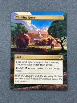 Thriving Grove MTG Avatar: The Last Airbender Eternal Hand Painted Altered Art v - Image 1