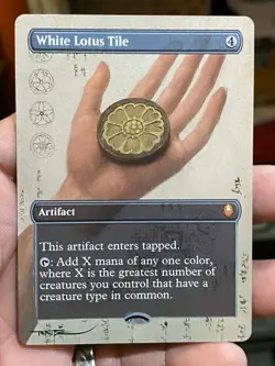 White Lotus Tile MTG Avatar: The Last Airbender Hand Painted Altered Art Tentz - Image 2