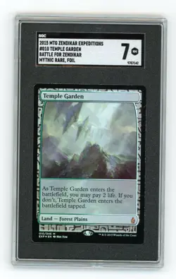 TEMPLE GARDEN ZENDIKAR EXPEDITIONS FOIL SGC7 NEAR-MINT MAGIC THE GATHERING NM - Image 1