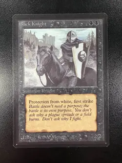 MTG Black Knight - BETA 1993 Magic the Gathering LP - Image 1