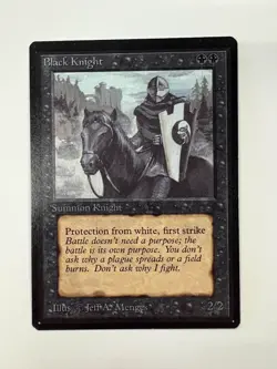 MTG Black Knight - BETA 1993 Magic the Gathering LP - Image 3