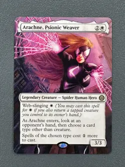 Arachne, Psionic Weaver MTG Marvels Spider-Man Hand Painted Extended Altered Art - Image 1