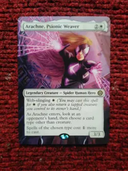 Arachne, Psionic Weaver MTG Marvels Spider-Man Hand Painted Extended Altered Art - Image 2