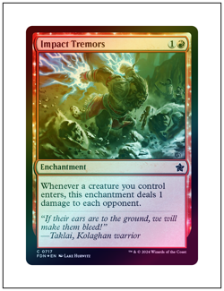1x Impact Tremors, Foil, Magic the Gathering MTG NM - Image 1