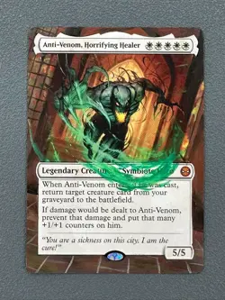 Anti-Venom, Horrifying Healer Marvels Spider-Man Hand Painted Full Altered Art v - Image 1