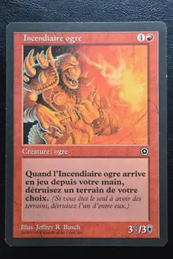 Magic The Gathering MTG OGRE ARSONIST FRENCH Portal Second Age LP Lightly Played - Image 1