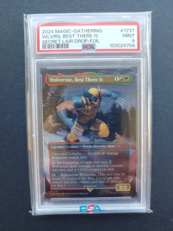 2024 MTG Secret Lair Drop Wolverine, Best There Is Mythic Foil #1737 PSA 9 - Image 1