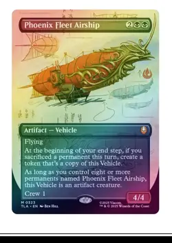 1x Phoenix Fleet Airship, Borderless Art Foil, Magic the Gathering, MTG NM - Image 1