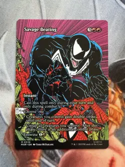 Spider-man Magic The Gathering Savage Beating (Borderless) M0026 LP - Image 1