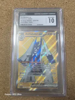 POKEMON ENGLISH ARCHALUDON EX ULTRA RARE 224/191 SURGING SPARKS CGC 10 GEM MINT - Image 1