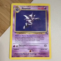 Haunter Pokemon Card Non-Holo 21/62 Fossil Set Rare 1999 Original LP - Image 1