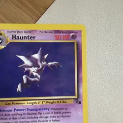 Haunter Pokemon Card Non-Holo 21/62 Fossil Set Rare 1999 Original LP - Image 4