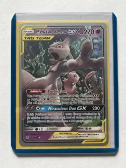 Mewtwo & Mew GX 71/236 Unified Minds 2019 World Championship ULTRA RARE Pokemon - Image 5