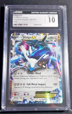 2014 POKEMON XY PHANTOM FORCES #62 DIALGA EX CGC 10 - Image 1