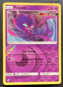 Poipole 55/131 Pokemon Forbidden Light Reverse Holo TCG LP - Image 1