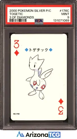 Pokemon Silver 2000 Togetic #176C 3 Of Diamonds Playing Card Japanese PSA 9 - Image 1