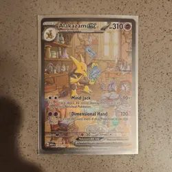 Pokemon Alakazam ex 201/165 SV: 151 Full Art Holo Special Rare TCG - Image 1