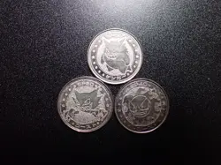 Pokemon Card Meiji Promo Battle Coin Silver x3 Gengar Haunter Gastly #6101 - Image 1