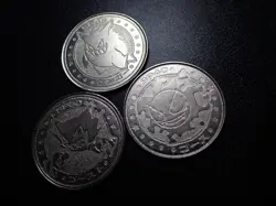 Pokemon Card Meiji Promo Battle Coin Silver x3 Gengar Haunter Gastly #6101 - Image 3