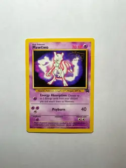 POKEMON Mewtwo 1999 "WB The First Movie" Black Star Promo Card #3 - Image 1
