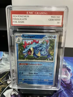FERALIGATR #041/162 RARE FOIL Pokemon 2024 Card GRADED 10 MINT TCG CCG - Image 1