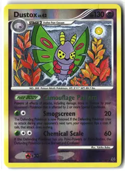 Dustox ⭐ 25/127 Reverse Holo Rare Platinum 2009 Pokemon NM - Image 1