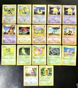 Pokemon TCG Shadowless Base Set Lot of 17 Cards NM/LP/MP Uncommon/Common - Image 2