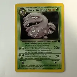 Dark Weezing 14/82 Team Rocket Set Holo Rare Vintage WOTC Pokemon Card - Image 1