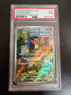 PSA Mint 9 Pokemon Charmander #044 Obsidian Flames EN 2023 SVP ETB! - Image 1