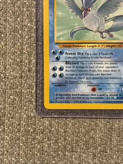 Pokemon TCG Articuno Card 17/62 Fossil Unlimited Non-Holo Rare - Image 5