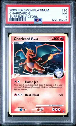 2009 POKEMON PLATINUM SUPREME VICTORS #20 CHARIZARD G PSA 7 - Image 1