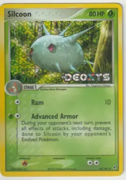 2005 Pokemon EX Deoxys Silcoon [Reverse Holo] #46/107 NM MT Stamped - Image 1