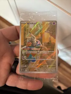 Pokemon Card - Mimikyu SVP 075 (Full Art ) Paldean Fates Black Star Promo SEALED - Image 1