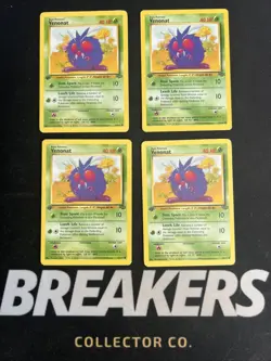 Venonat Jungle Common 1st Edition 63/64 Vintage Pokemon Card Lot x4 - Image 1