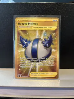 228/198 Rugged Helmet - Chilling Reign - Gold Secret Rare - Pokemon Card TCG - Image 1