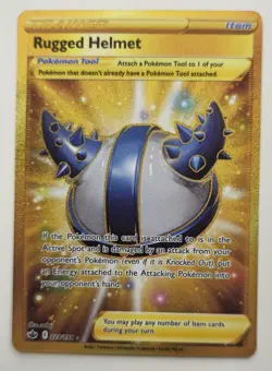 💥Rugged Helmet 228/198 Gold Secret Rare Chilling Reign Pokemon Card TCG - Image 1