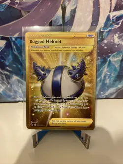 228/198 Rugged Helmet - Chilling Reign - Gold Secret Rare - Pokemon Card TCG - Image 1