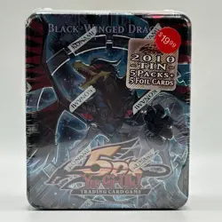 Yugioh 2010 5D’s Black-Winged Dragon Collectible Tin Factory Sealed - Image 1