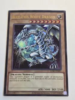 Blue-Eyes White Dragon LCKC-EN001 (Version 3) Ultra Rare Yugioh Alt Art Mint - Image 1
