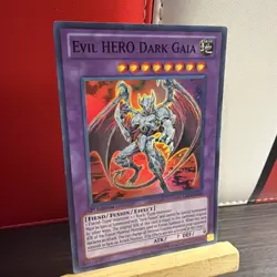 Yugioh Evil HERO Dark Gaia LCGX-EN069 Super Rare 1st Ed + BONUS HOLO - Image 2