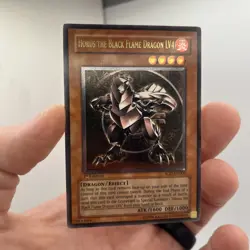 Yugioh! Horus the Black Flame Dragon LV4 SOD-EN006 Ultimate Rare 1st Edition LP - Image 1