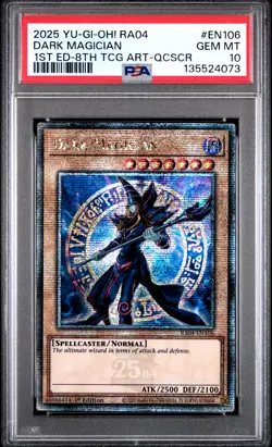 Dark Magician RA04-EN106 1st Edition 8th QCR Yugioh PSA 10 *073 - Image 1
