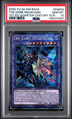 The Dark Magicians RA04-EN054 1st Edition QCR Yugioh PSA 10 *050 - Image 1