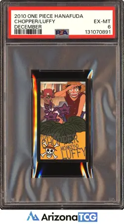 One Piece 2010 Chopper/Luffy December One Piece Hanafuda PSA 6 - Image 1