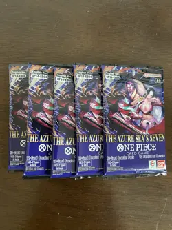 One Piece The Azure Sea’s Seven OP-14 & EB-04 Five 5 Booster Packs Lot 4 English - Image 1