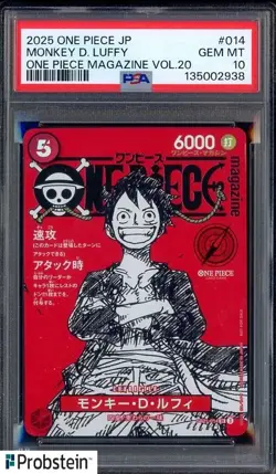 Monkey D Luffy One Piece Mag Vol. 20 Promo #ST21-014 Japan PSA 10 GEM MT - Image 1