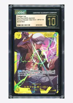 One Piece CGC 10 PRISTINE Trfalgar Law SEC 2025 OP10-119 PRB02 Japanese - Image 1