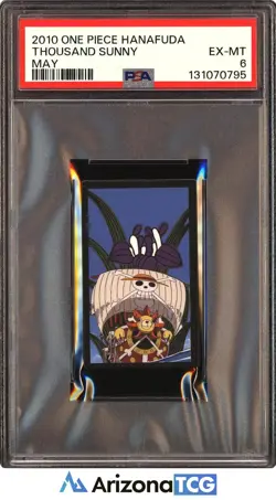One Piece 2010 Thousand Sunny May One Piece Hanafuda PSA 6 - Image 1